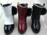 2014新款童鞋女童靴子韩版公主鞋加绒中筒靴冬款马靴