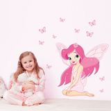 女孩卧室粉色墙贴包邮创意装饰儿童房墙贴纸客厅墙面装饰墙画贴纸