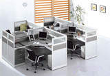 简约职员办公桌 办公家具办公桌 椅电脑桌员工桌屏风4人位办公桌