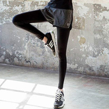 【天天特价】女运动短裤跑步休闲裤健身速干紧身长裤假两件瑜伽服