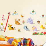 动物王国 幼儿园教室布置房间卡通贴纸 背景墙面装饰儿童房墙贴画