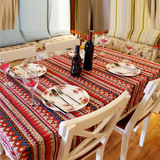 东南亚波西米亚桌布 桌布布艺 地中海风格棉麻餐桌布