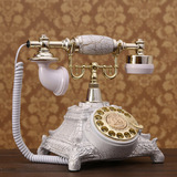 包邮欧式电话机仿古老式电话机复古转盘座机古董旋转拨号高档固话