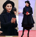 秋冬季毛呢外套女装2015韩版中长款大裙摆修身高档羊绒呢子大衣潮