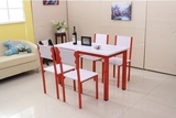 椅木餐桌组合桌钢包邮居家小户型小方桌长方桌 其他组装简约现代