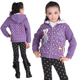 女童冬装外套加厚保暖童装棉服 韩版中大童女孩棉衣儿童开衫 9179