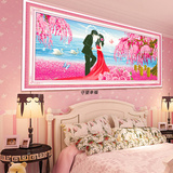 新款5d钻石画卧室客厅大幅情侣结婚魔方装饰画十字绣印花婚庆喜庆