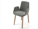 新款定型棉餐椅 设计师椅子 经典实木椅 单人书房电脑椅子 扶手椅