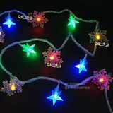 星星雪花挂在树上的装饰灯LED节日彩灯闪灯串灯包邮110V圣诞灯饰