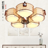 灯戏 新中式吸顶灯圆形客厅灯简约led现代卧室灯创意餐厅书房灯具