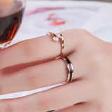 韩版戒指钛钢镀18k玫瑰金指环女款饰品情侣对戒装饰戒指黑色戒指