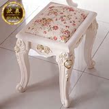 欧式妆凳 法式妆凳 梳妆凳 韩式田园小花实木妆凳 白色公主化妆凳