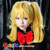 Magic cosplay假发 终结的炽天使 三宫三叶 金色分体式双马尾WIG