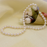 正品 日本Akoya海水珍珠项链 8-8.5MM 小灯泡珍珠送妈妈 天然