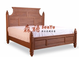 美式乡村实木床 百叶圆柱设计儿童床 美式定制家具 单人/双人床