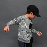 韩国童装 男童秋装2015卡通动物秋款中大童休闲长袖卫衣T恤套头衫