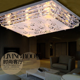客厅灯具大气长方形水晶灯时尚吸顶灯LED卧室灯创意温馨现代简约
