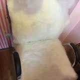 主播凳子毛绒布装饰 椅子装饰毛绒毯主播毛毯装饰 白色长毛绒背景