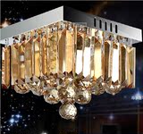 现代简欧式LED水晶过道灯 方形客厅走廊吸顶灯 玄关灯门厅灯具
