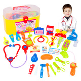 儿童小医生玩具套餐过家家玩具仿真医药箱医护工具箱听诊器送吊瓶