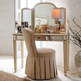 梳妆柜欧式新古典小户型卧室玻璃镜面梳妆台实木烤漆收纳化妆台桌