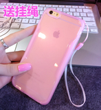 最新款果粉苹果5手机壳 iPhone5软硅胶日韩保护套5s挂绳防摔潮女