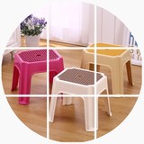 新款加厚 藤编塑料凳子椅子高矮凳 方凳圆凳浴室餐桌胶凳包邮