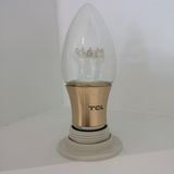 TCL尖头灯泡4.5W 蜡烛泡 E14螺口LED照明泡 水晶灯E14型球泡金色