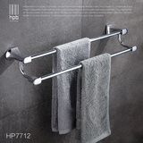 汉派 双杆毛巾杆全铜一体成型浴室浴巾架毛巾架浴室挂件 HP7712