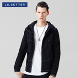 Lilbetter牛仔外套男 机车风连帽夹克衫jacket青年工装男士外衣潮