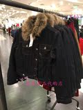 C＆A女式毛领纯棉牛仔外套 2015秋装新款短款夹克 161501