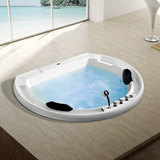豪华嵌入式亚克力冲浪按摩浴缸大浴缸 半圆浴池 景观循环水槽