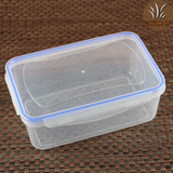1200毫升高透明长方形PP塑料密封盒食品保鲜盒微波炉保鲜盒便携盒