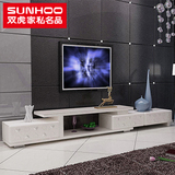 烤漆电视机柜组合双虎客厅家具QX2 简约现代电视柜家私钢化玻璃