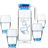 乐美雅透明玻璃水具套装杯 耐热水具家居 家用冷水壶套装