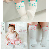 出口外贸原单春夏男女宝宝长筒袜婴儿童卡通薄纯棉防滑中高筒袜子