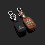 汽车遥控器皮套钥匙包现代I30名图IX35新胜达专用折叠夜光钥匙套