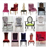 新古典鸟笼咖啡椅美式欧式沙发老虎椅洽谈酒店餐椅公主形象椅实木