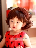 韩版婴儿童假发卷发影楼拍照女童假发套白天 摄影宝宝假发包邮