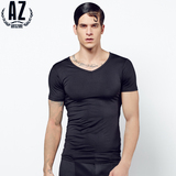 AZ蚁族男士T恤2016夏季青年男式纯色体恤男装修身打底衫休闲短袖