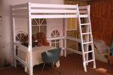 高架床实木高低床成人床双人床单人床儿童护栏床子母床高腿床松木