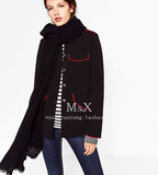 黑色围巾冬季女加厚披肩zara专柜正品超大两用加厚保暖4373202800