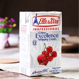 烘焙原料法国进口爱乐薇铁塔淡奶油动物性鲜奶油1L最新日期