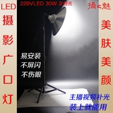 LED正白光30W摄影灯+E27灯头+80CM灯架 摄影棚主播视频拍照补光灯