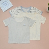 日系男女宝宝短袖儿童夏天半袖上衣纯棉T恤儿童熊猫卡通0142