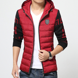 冬季男装新款卡宾专柜时尚海澜韩版之傢连帽加厚休闲夹克棉衣外套