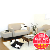 日式小户型布艺沙发单人双人三人位简易现代简约房间客厅卧室沙发