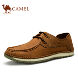 Camel/骆驼男鞋  日常舒适休闲男士牛皮低帮系带男鞋