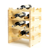 红酒架实木酒架子叠加葡萄酒架摆件欧式酒架时尚木制创意木质酒柜