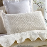 6色可选 欧美 100%纯棉 绗缝枕套 靠垫套 高档雅致夹棉加厚枕头套